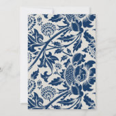 Elégante Marine Blue Anniversaire Fête Invitation (Dos)