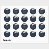 Elegante marine bruiloft dank u sticker (Vel)