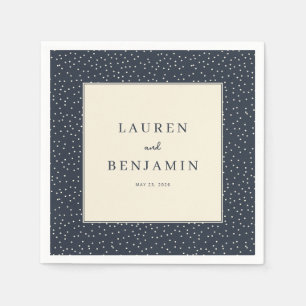 Elegante marine stippen servet