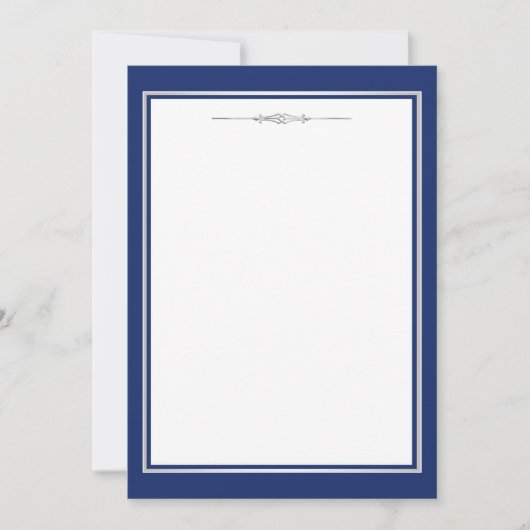 Elegante marineblauw en zilver (Voorkant)