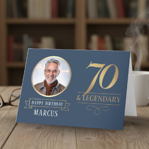 Elegante Marineblauw & Goud 70e & Legendarische Ve Kaart