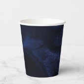 Elegante marineblauwe feestbeker papieren bekers (Achterkant)