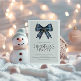 Elegante marineblauwe kerstfeest uitnodiging met s