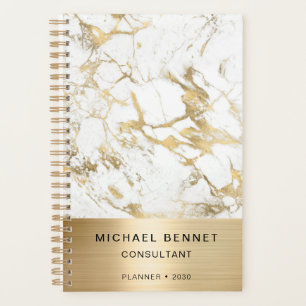 Elegante Marmer Goud Zakelijk Adviseur Planner