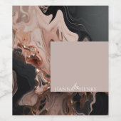 Elegante marmer textuur  wijn etiket (Enkel label)