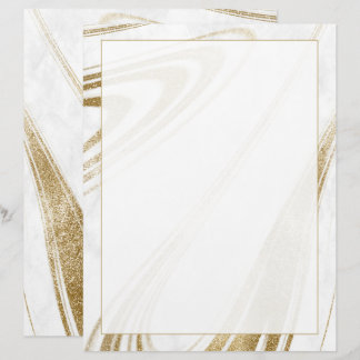 Elegante marmeren gouden briefhoofd
