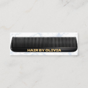 Elegante Marmeren Kapsalon Gouden Typografie Mini Visitekaartje
