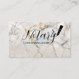 Elegante marmeren notarisfonteinpen visitekaartje