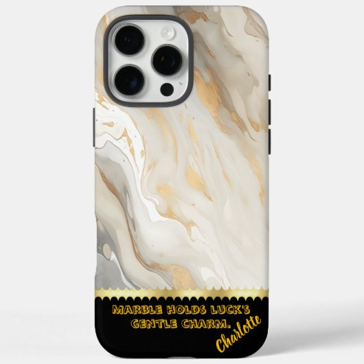 Elegante marmeren textuur met gouden accenten vloe Case-Mate iPhone case (Achterkant)
