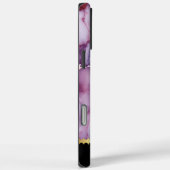 Elegante marmeren textuur met paarse en gouden ade Case-Mate iPhone case (Achterkant / Rechts)