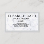 Elegante Marmeren Wellness & Coaching Professional Visitekaartje (Achterkant)