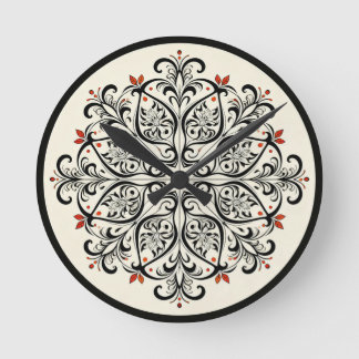 Elegante Marokkaanse Zellige-wandklok Ronde Klok