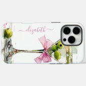 Elegante Martini Monogram Case-Mate iPhone Case (Achterkant (horizontaal))