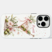 Elegante Martini Monogram Case-Mate iPhone Case (Achterkant (horizontaal))