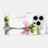 Elegante Martini Monogram Case-Mate iPhone Case (Achterkant (horizontaal))