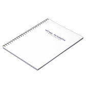 Elégante Masculine Bleu Blanc Carnet personnalisé (Côté gauche)