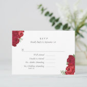 Elégante Mason Jar RSVP Card - Rouge (Debout devant)