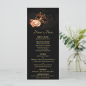 Elegante Masquerade met Witte Roos Menu (Staand voorkant)