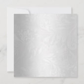 Elégante Masquerade Rouge & Argent 21e Invitation (Dos)