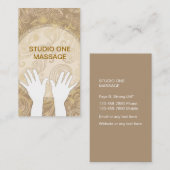 Elegante massage Visitekaartjes (Voorkant / Achterkant)