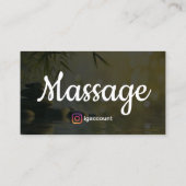 Elegante massagetherapie Sjablonen Visitekaartje (Achterkant)