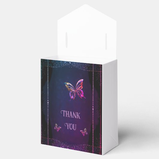 Elegante Mauve en gouden bruiloft Bedankdoosjes (Geopend)