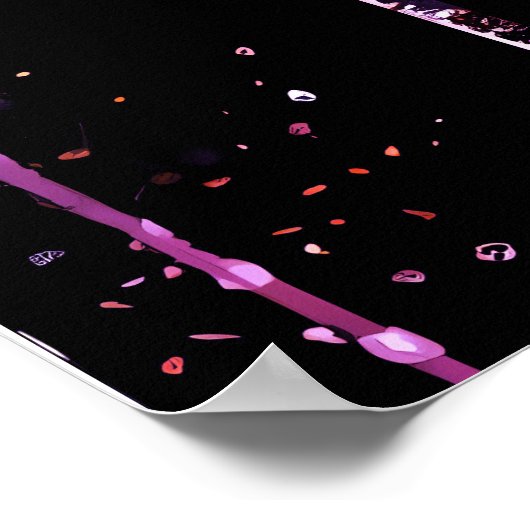 Elegante Mauve en gouden bruiloft uitnodigingen Poster (Hoek)