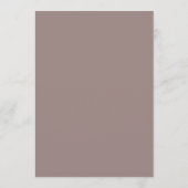 Elegante Mauve Taupe kalligrafie De bruiloft Kaart (Achterkant)