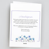 Elegante Meadow bloemen begrafenis gevouwen Programma