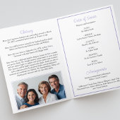 Elegante Meadow bloemen begrafenis gevouwen Programma