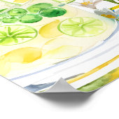 Elegante Mediterraanse citroen bruidsdouche welkom Poster (Hoek)