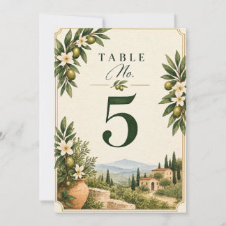 Elegante Mediterrane Olijftak Bruiloft Tafel N Kaart
