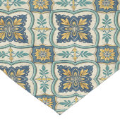 Elegante mediterrane Tegel Patroon pastel groen Lange Tafelloper (Hoek)