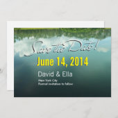 Elegante meer scè̀ne save-the-date aankondiging (Voorkant / Achterkant)