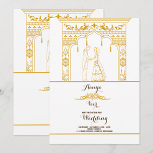 Elegante Mehndi-huwelijksuitnodiging Kaart