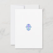 Elegante Mehndi ontwerp trouw-RSVP kaart-navy RSVP Kaartje (Achterkant)