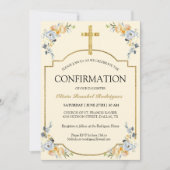 Elegante Meisjes Boter Cream Bloemen Bevestiging Kaart (Voorkant)