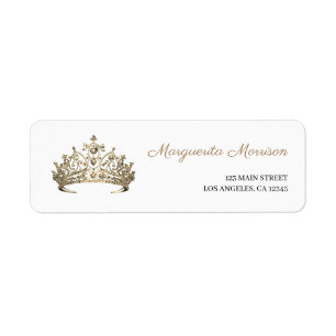 Elegante Meisjes Gouden Kroon Tiara Koninklijk Adr Etiket