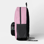 Elegante Meisjes Pink Diamond Sparkle School Bedrukte Rugzak (Rechts)