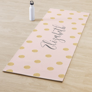 Elegante Meisjesachtige Roze Goud Stippen  Yogamat