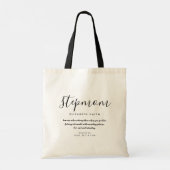 Elegante Meisjesachtige Script Stepmam Quote Tote  Bag (Achterkant)