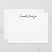 Elegante meisjesscriptnaam notitiekaartje (Voorkant / Achterkant)