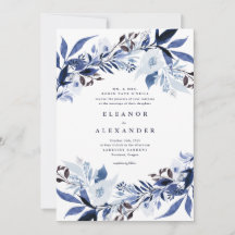 Elegante Melange Floral bruiloft uitnodiging