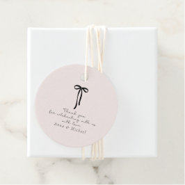 elegante melk roze Dank u Bedankjes Labels