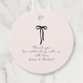 elegante melk roze Dank u Bedankjes Labels (Voorkant)