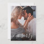 Élégante mémoire photo Je suis désolé carte d'excu (Devant)