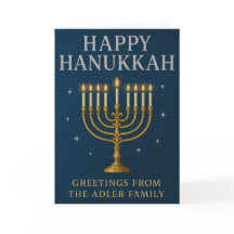 Elegante Menorah, sterren en Royal Blue Chanoeka