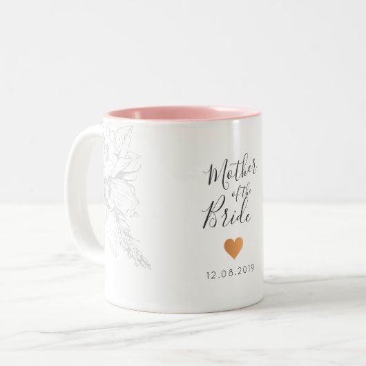 Élégante Mère de la mariée Mug à deux tons (Devant gauche)