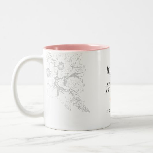 Élégante Mère de la mariée Mug à deux tons (Gauche)