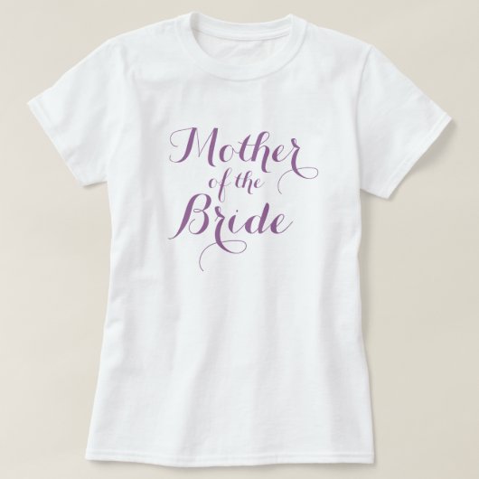 Élégante mère des t-shirts de la mariée | Lavande (Design devant)